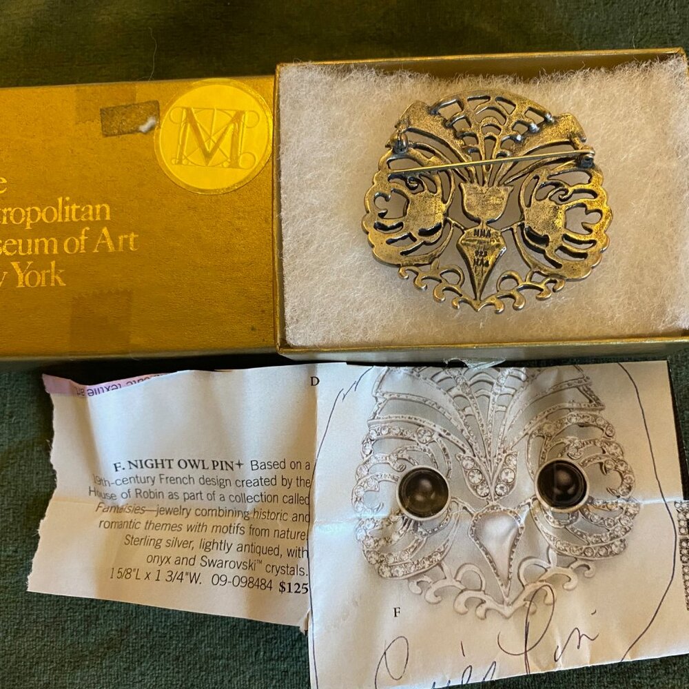 Night Owl Pin from the MET -19th Century French House of Robin - Picture 4 of 5